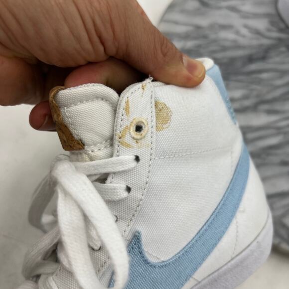Nike Youth 6Y Shoes Indigo White Blazer Mid '77 SE GS Retro Sneaker DC8246-100 - Picture 12 of 15